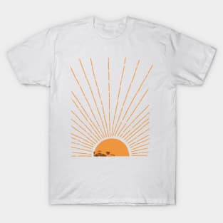 Abstract Sunrise Pug T-Shirt